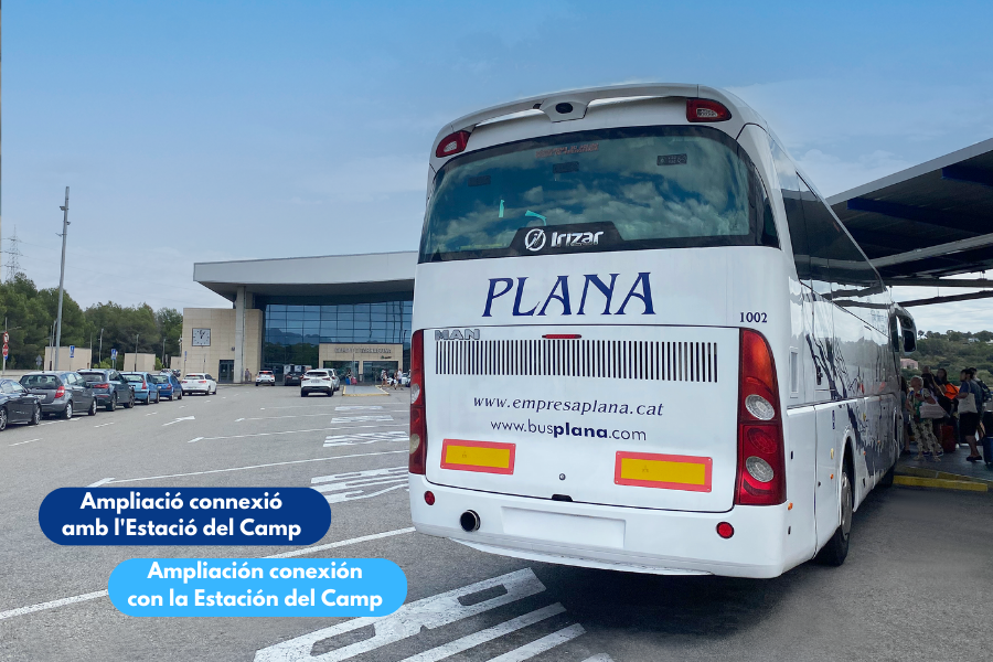 BusPlana expands its connection with Camp de Tarragona Station